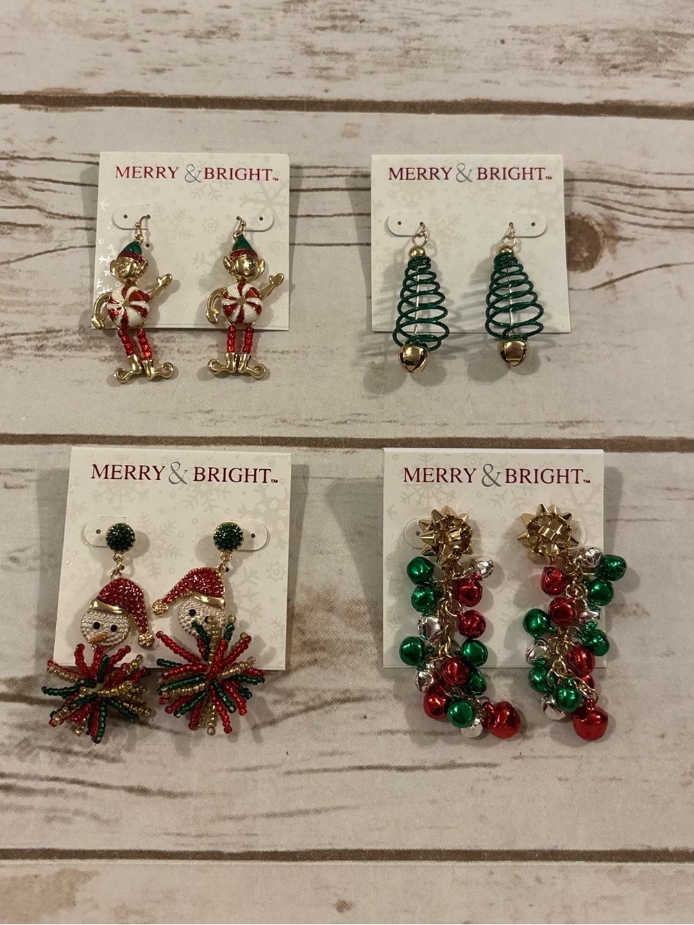 Merry & Bright Christmas Earrings Lot